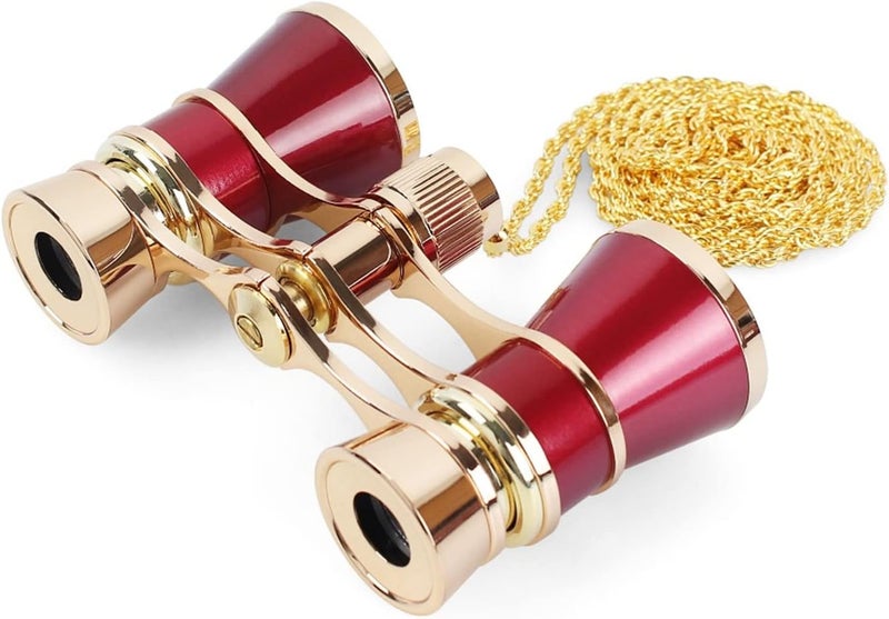 Aroncent Opera Glasses Binoculars 3X25 Mini Compact Binoculars with Chain for Adults Kids Women Vintage Theater Musical Concert - Image 1